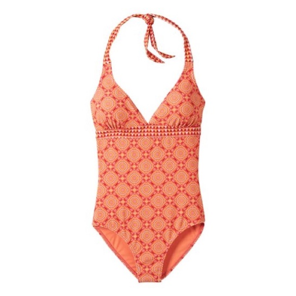 PrAna Lahari Neon Orange Sundial One Piece - Picture 3 of 9